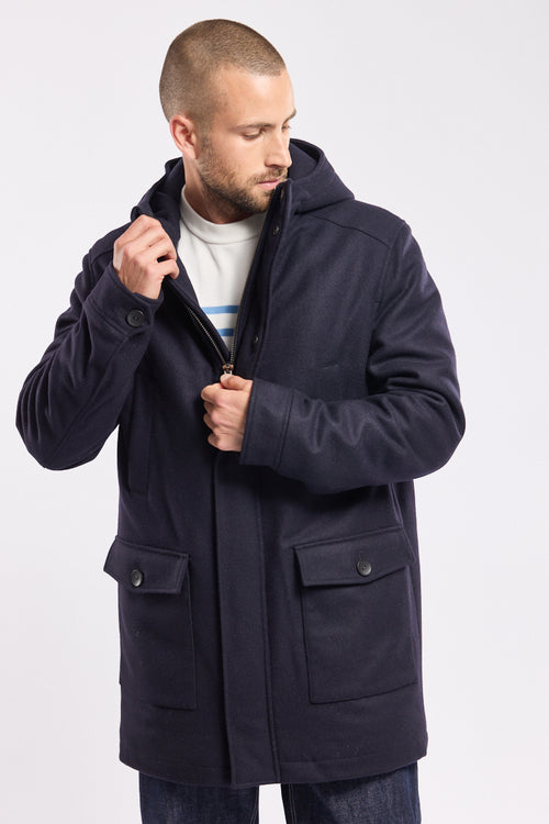 Donovan long coat - wool broadcloth - Armor-lux - 1
