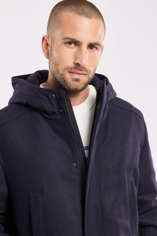 Donovan long coat - wool broadcloth - Armor-lux - 2
