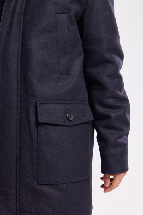 Donovan long coat - wool broadcloth - Armor-lux - 5