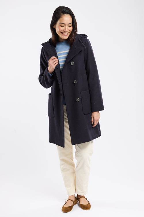 Manteau boutonné à capuche - drap de laine - Armor-lux - 3