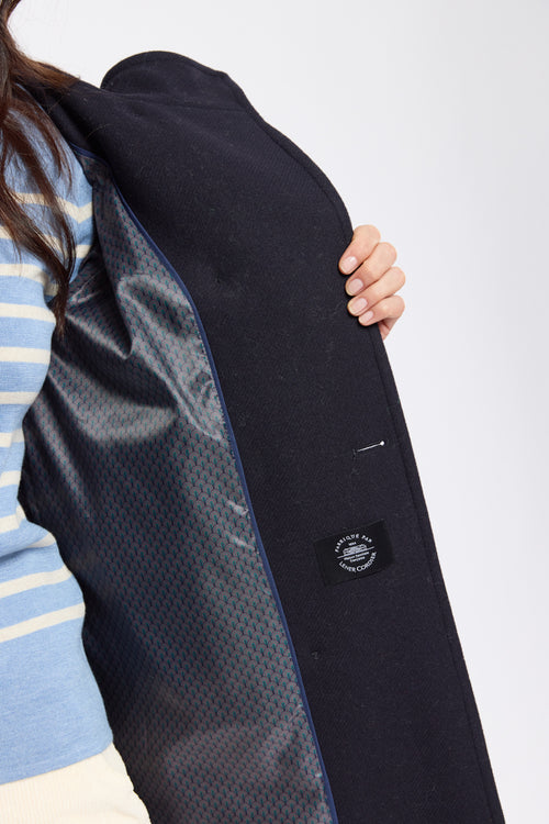 Manteau boutonné à capuche - drap de laine - Armor-lux - 4