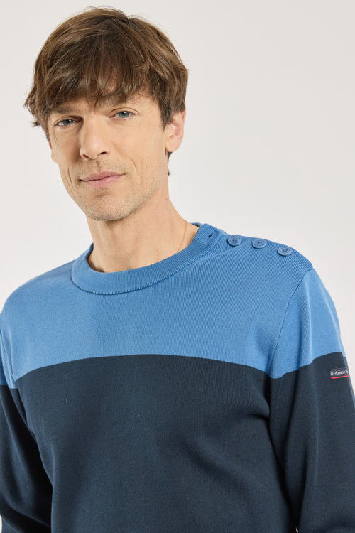 Two-tone fisherman sweater - cotton - Armor-lux - 2