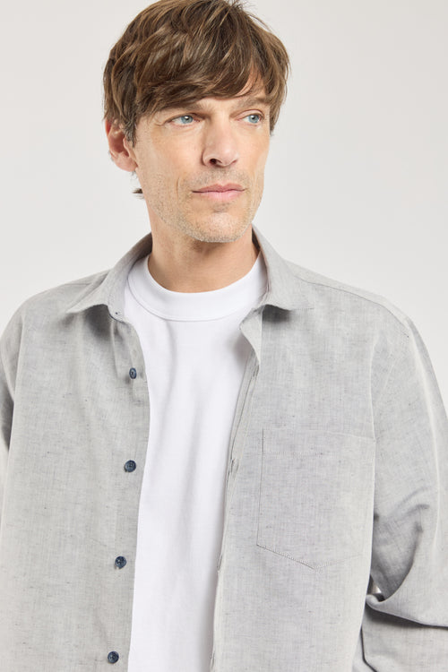 Shirt with pocket - linen and cotton - Armor-lux - 2