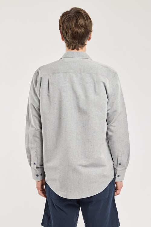 Shirt with pocket - linen and cotton - Armor-lux - 4