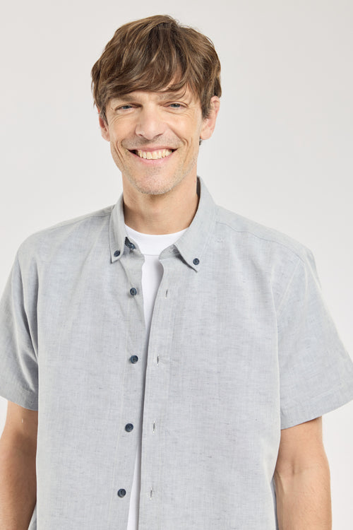 Short sleeve shirt - cotton and linen - Armor-lux - 2