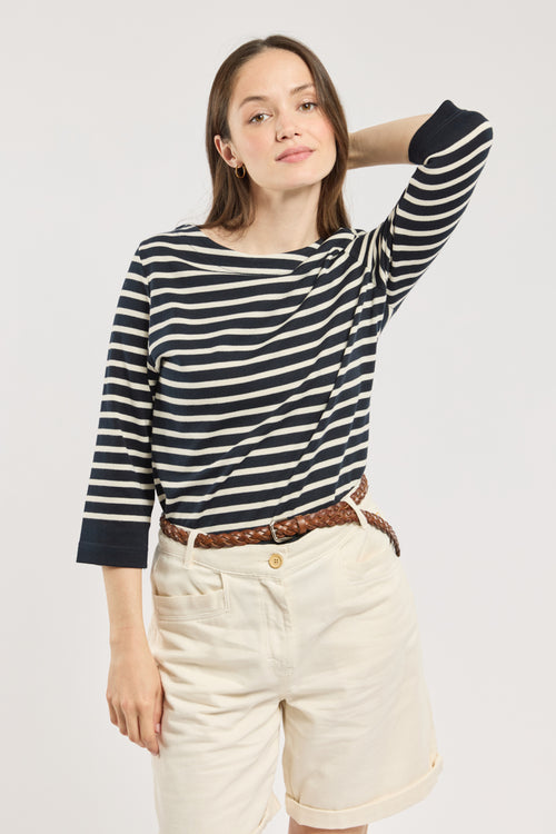 Marinière manches 3/4 - coton rustique - Armor-lux - 4