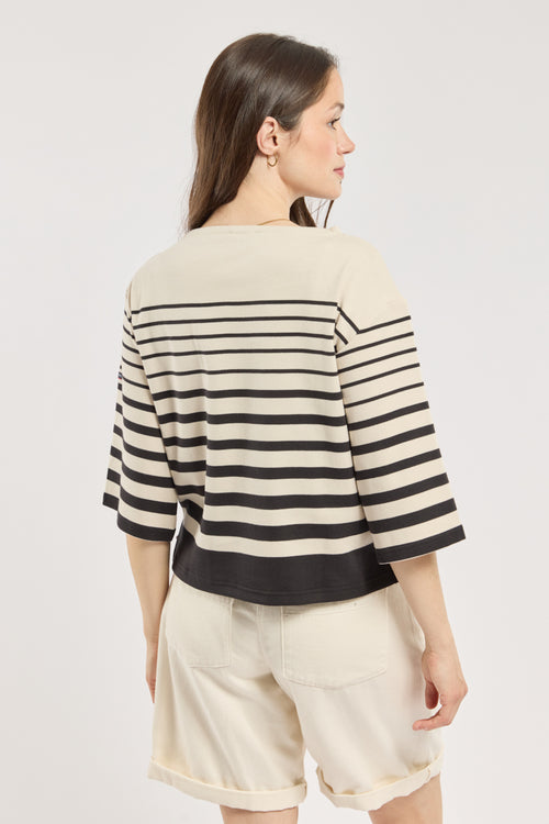 Marinière manches 3/4 - coton épais - Armor-lux - 4