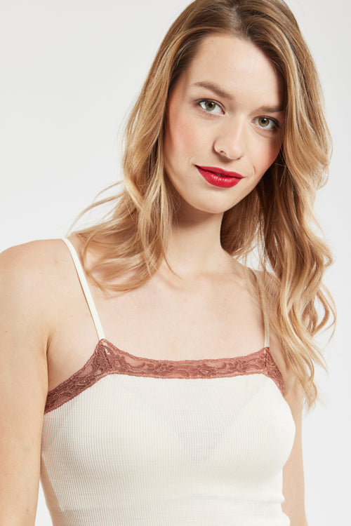 Caraco col dentelle - laine et soie - Armor-lux - 2