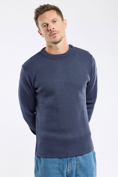 Pull marin rayé - laine et acrylique - Armor-lux - 1