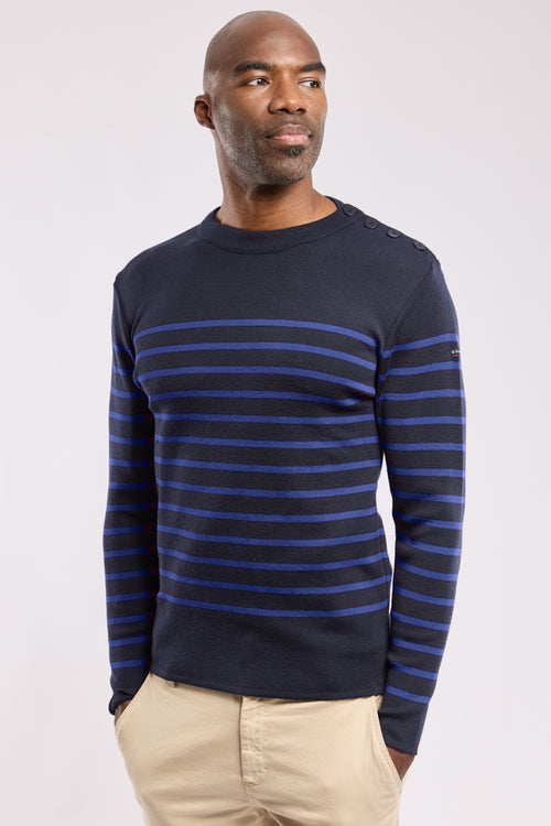Pull marin rayé - laine et acrylique - Armor-lux - 1