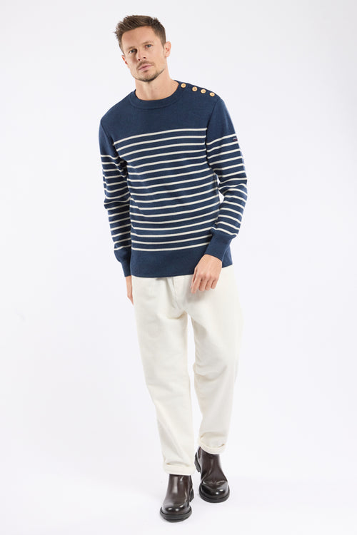 Gestreifter Matrosenpullover – Wolle und Acryl - Armor-lux - 3