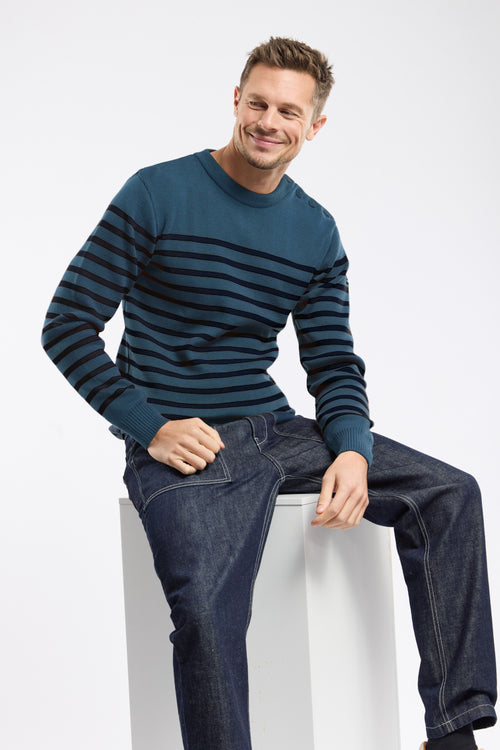 Pull marin rayé - laine et acrylique - Armor-lux - 1