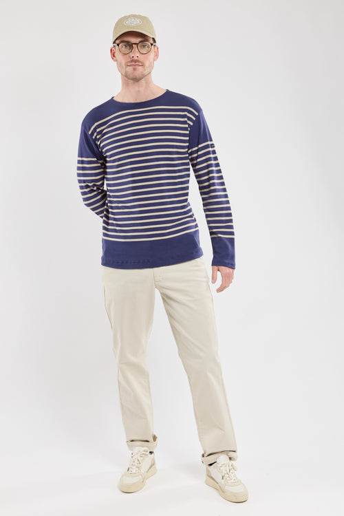 Long-sleeved Breton striped shirt - thick cotton - Armor-lux - 3