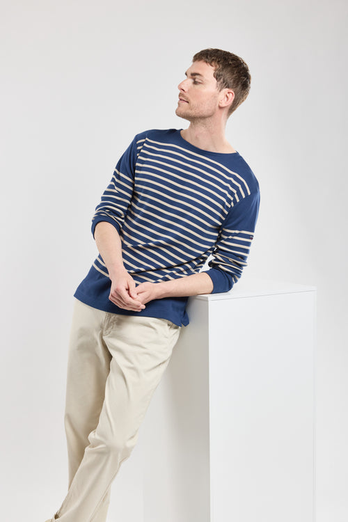 Long-sleeved Breton striped shirt - thick cotton - Armor-lux - 1