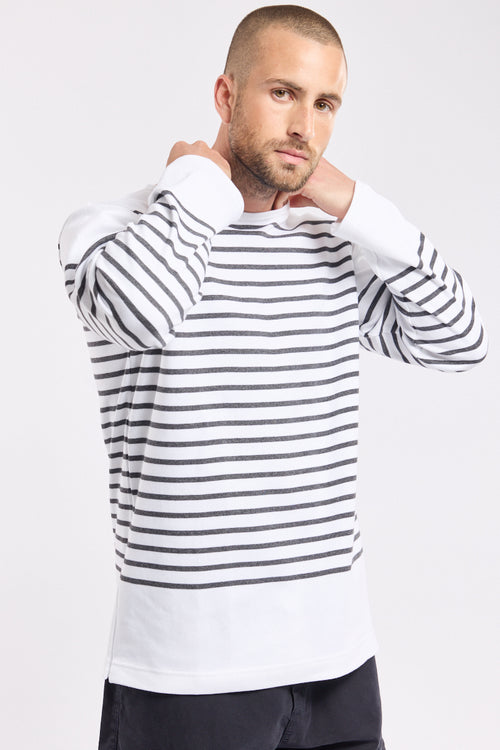 Long-sleeved Breton striped shirt - thick cotton - Armor-lux - 1