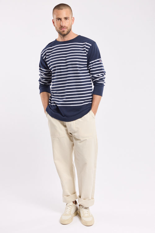 Long-sleeved Breton striped shirt - thick cotton - Armor-lux - 2