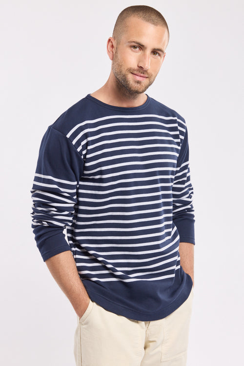Long-sleeved Breton striped shirt - thick cotton - Armor-lux - 2