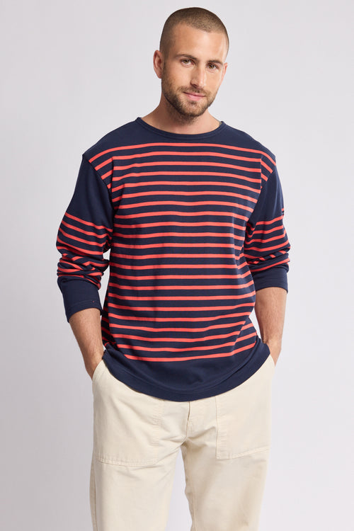 Long-sleeved Breton striped shirt - thick cotton - Armor-lux - 1