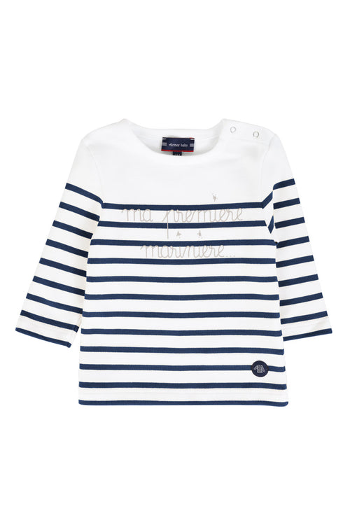 Baby Ma 1ère marinière Breton shirt - thick cotton - Armor-lux - 1