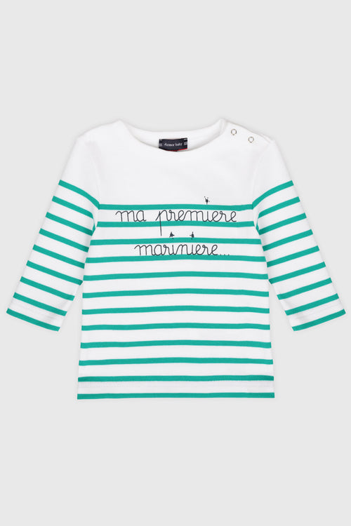 Baby Breton striped shirt My first Breton shirt - thick cotton - Armor-lux - 1