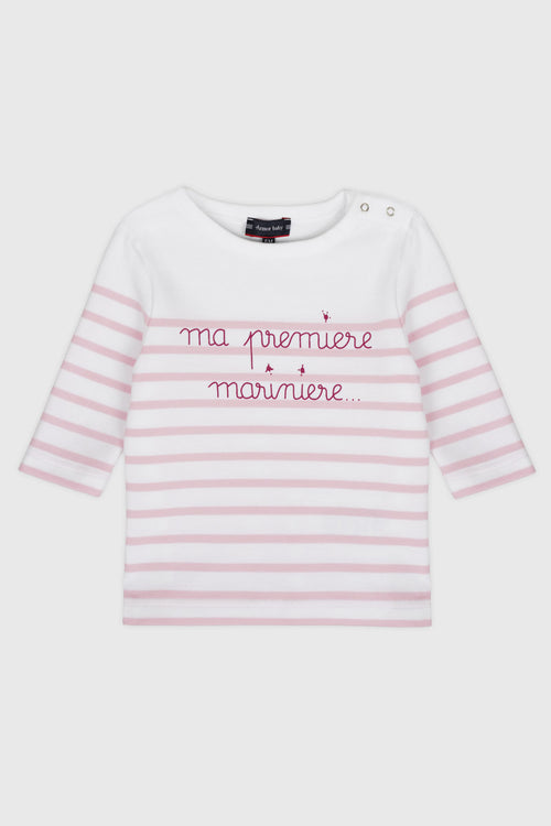 Baby Breton striped shirt My first Breton shirt - thick cotton - Armor-lux - 1