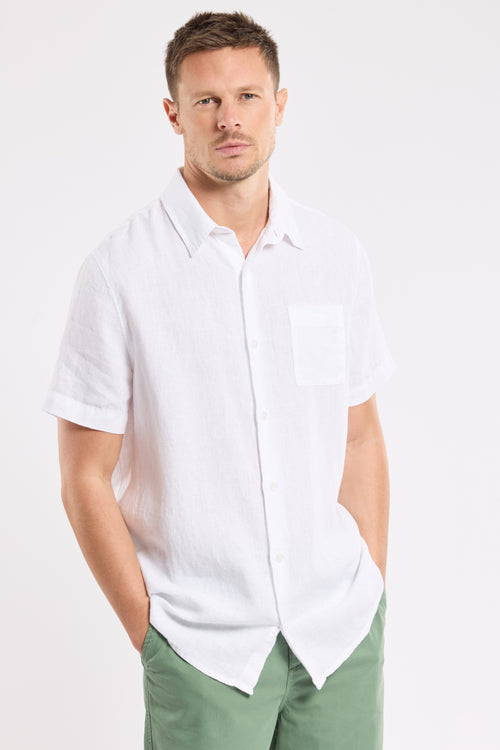 Short-sleeved shirt - linen - Armor-lux - 1