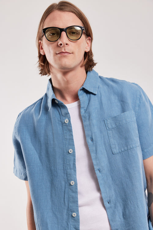 Short-sleeved shirt - linen - Armor-lux - 1