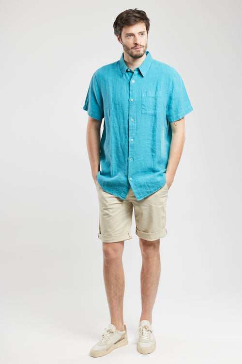 Short-sleeved shirt - linen - Armor-lux - 4