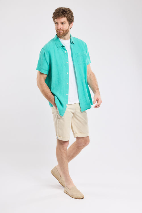 Short-sleeved shirt - linen - Armor-lux - 1