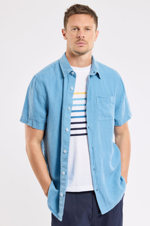 Short-sleeved shirt - linen - Armor-lux - 1