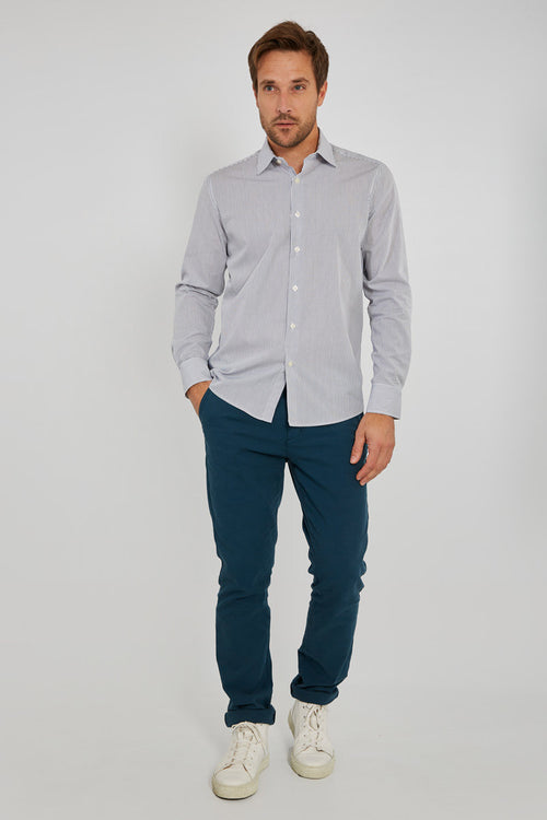 Chemise rayée en coton - coupe droite - Armor-lux - 5