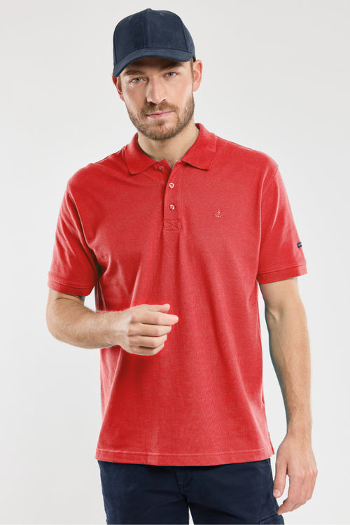 Russet polo shirt - cotton piqué - Armor-lux - 1