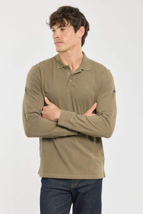 Long-sleeve polo - piqué cotton - Armor-lux - 1