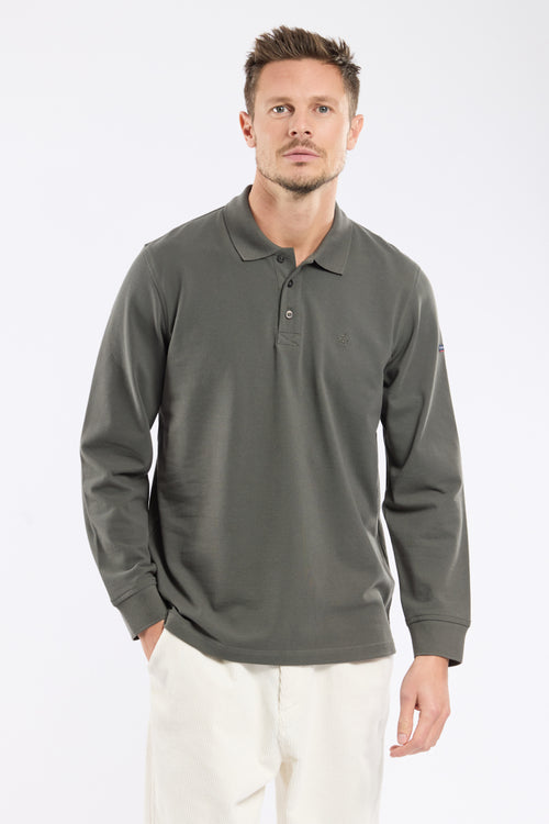 Long-sleeved polo shirt - cotton piqué - Armor-lux - 2