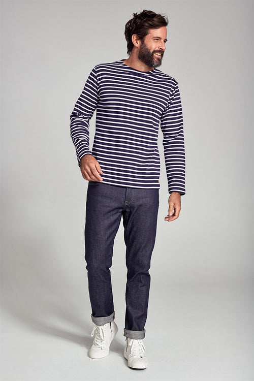 Breton shirt with elbow patches - thick cotton - Armor-lux - 3