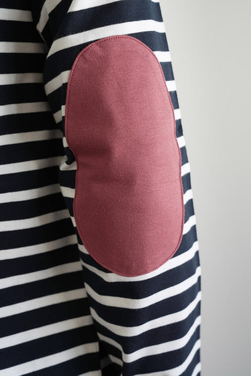 Breton shirt with elbow patches - thick cotton - Armor-lux - 2