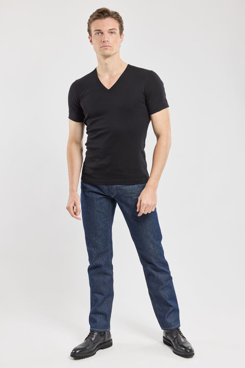 T-shirt col V - coton épais - Armor-lux - 3