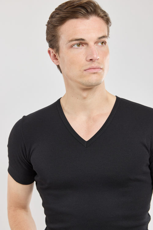 T-Shirt mit V-Ausschnitt – dicke Baumwolle - Armor-lux - 2