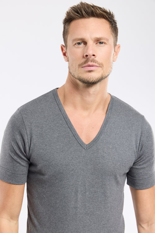 T-shirt col V - coton épais - Armor-lux - 3