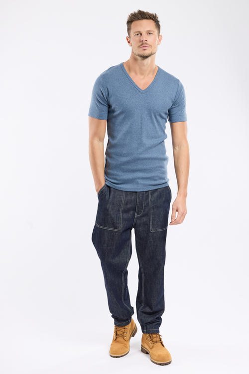 V-neck T-shirt - thick cotton - Armor-lux - 3