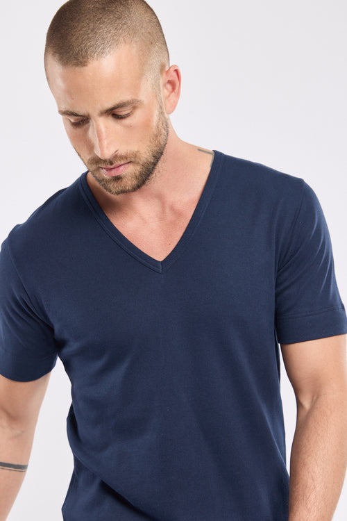 T-Shirt mit V-Ausschnitt – dicke Baumwolle - Armor-lux - 6