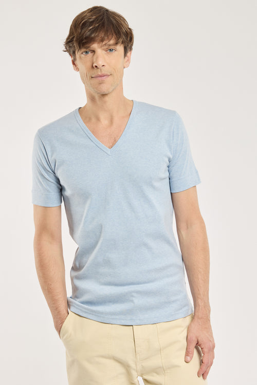 T-shirt col V - coton - Armor-lux - 1
