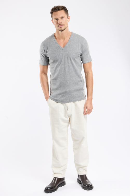 V-neck T-shirt - thick cotton - Armor-lux - 3