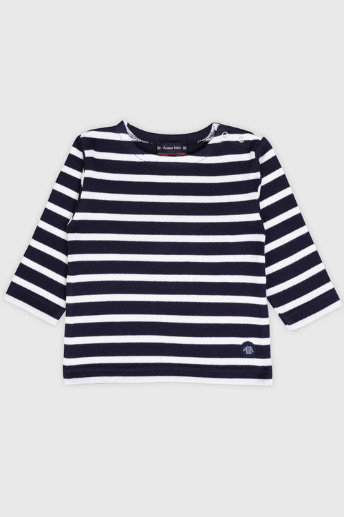 Baby Breton striped shirt - rustic cotton - Armor-lux - 1