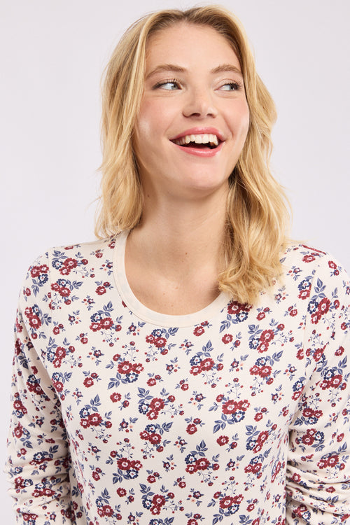 Pyjama „Blumen“ – dicke Baumwolle - Armor-lux - 3