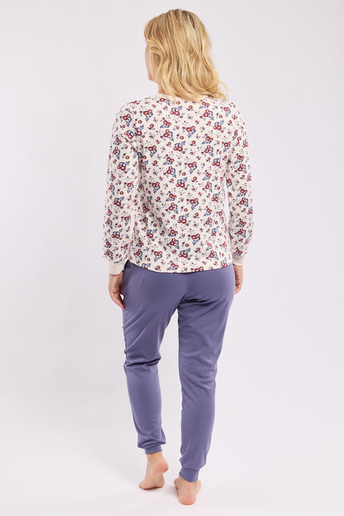 Pyjama „Blumen“ – dicke Baumwolle - Armor-lux - 2