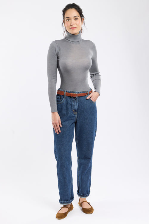 Polo neck T-shirt – wool and silk - Armor-lux - 3