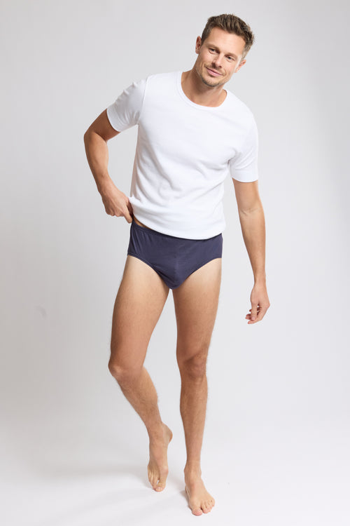 Einfarbiger Slip – leichte Baumwolle - Armor-lux - 1