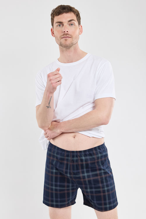 Micro-patterned boxer shorts - cotton - Armor-lux - 1