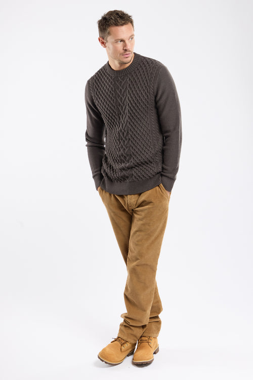 Cable-knit jumper - cotton and wool - Armor-lux - 3